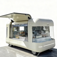 Remorque alimentaire mobile ronde populaire en Europe, nouvelle remorque de vente de nourriture rapide, boulangerie, barbecue, crème glacée, chariot de vente de nourriture en plein air