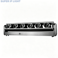 Luz de matriz de cabeza móvil 6 Eyes 80W RGBW 4 en 1 3.5 °   Iluminación de Escenario DMX con Efecto Estroboscópico y de Haz de Luz para Fiestas y Eventos