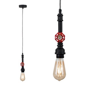 Lámpara de Techo Estilo Nórdico, Diseño Sputnik, Estilo Industrial Loft, Luiggi Negro Mate, Estilo Steampunk - Product Image 4