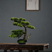 Künstlicher Bonsai-Baum, Kunsttannenbaum mit Töpfen für Zuhause, Tisch, Büro, Schreibtisch, Regal, Wohnzimmer, Bauernhaus-Dekorationen