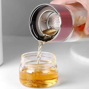 Gobelet infuseur à double paroi en verre borosilicate avec filtre, bouteille d'eau, vaisselle de boisson - Product Image 6