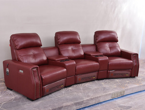 Dubai tiyatro sinema elektrikli sandalye deri uzanmış mobilya ev sineması film 3 Seaters Recliner kanepe - Product Image 2