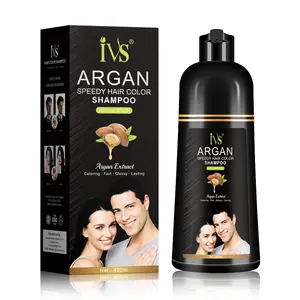 IVS Black Hair Color Cream 500ml Wholesale Permanent Natural Black Hair Shampoo In Hair Dye