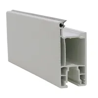 Warna Putih Plastik Upvc 3-Track Geser Profil untuk Kualitas Upvc Jendela dan Pintu