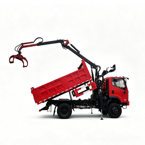 5 Ton Hydraulic Folding Arm Block Brick Truck Mounted <b>Crane</b> With Grabber Brick Grab <b>Crane</b> Truck - Product Image 1