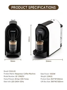 Machine à café à capsules Nespresso Tasse à expresso et à lungo Machine à café