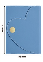 Carnet de notes en cuir PU A5 de qualité supérieure avec fermoir magnétique en forme de cœur, coffret cadeau de papeterie élégante pour entreprise avec stylo métallique