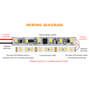 Dc12v 3A 3000K Led hồ sơ dải ánh sáng ir cảm biến chuyển động bulid-in PCB board IR tay quét cảm biến chuyển đổi mô-đun cho tủ - Product Image 5