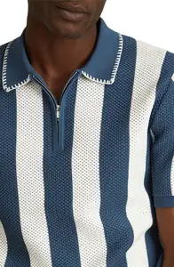 メンズニットセーターカスタム衣類メーカーメンズポロシャツ半袖ニットTシャツ1/4ジップセーターコットンニット