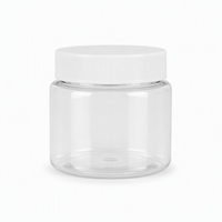 Pot à médicaments en PET transparent à large ouverture, conteneur d'emballage pour capsules, flacon à pilules en plastique