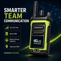 Radio bidirectionnelle 4G LTE PoC longue portée avec fonction SOS, réseau public mondial, PTT, sélecteur de groupe rotatif, GPS en option, Nano SIM