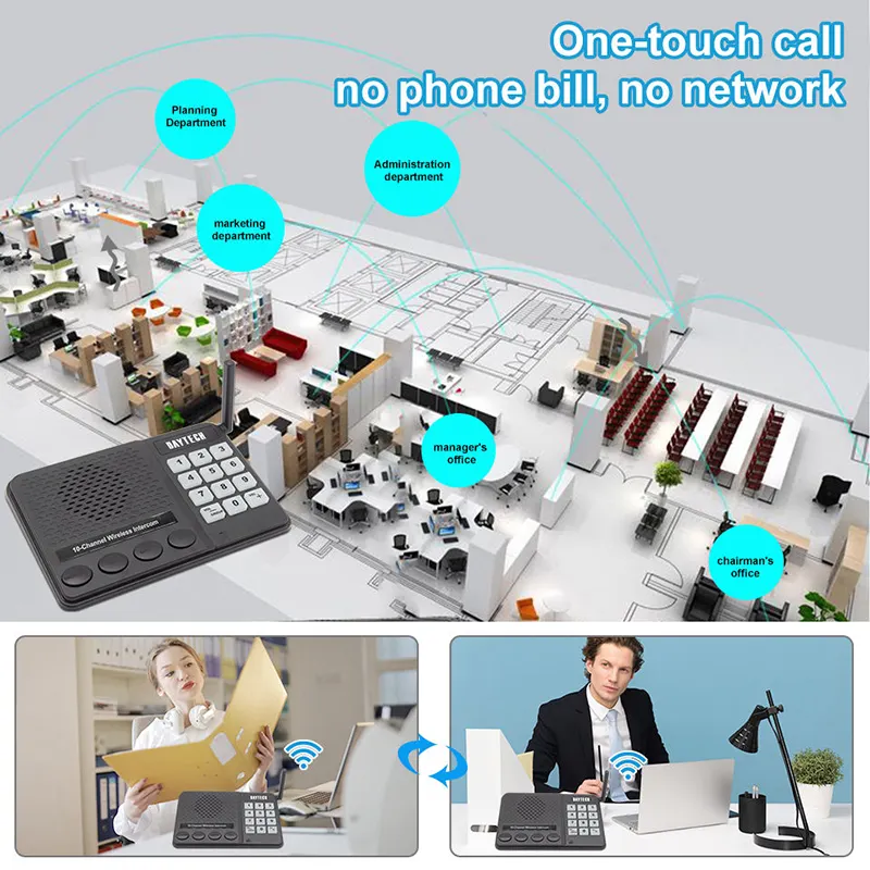 Cici02 27 kanal ev ofis mağaza 2 yönlü iletişim kablosuz interkom sistemi