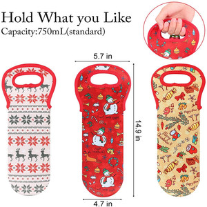 Trống Tự Làm Tàu Sân Bay Tote Túi Xách Tay Tote Chủ Sở Hữu Rượu Vang Chai Nước Bia Đồ Uống Cách Điện Neoprene Rượu Vang Mát - Product Image 2