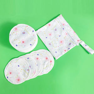 Yetişkin yeniden kullanılabilir yumuşak süt göğüs pedleri 100% organik bambu göğüs pedleri taşıma çantası ile - Product Image 1