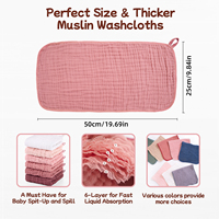 Toalla de Muselina de Bambú y Algodón de Seis Capas para Recién Nacidos, Ultra Suave, Gasa de Burbujas 3D, Paño Absorbente para