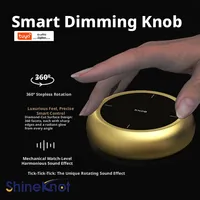 Shineknot para Interruptor Inteligente Zigbee, Control Remoto Metálico, Regulación de Intensidad, Mezcla de Colores, Música, Rotación 360°, Wi-Fi Inalámbrico para Mesh