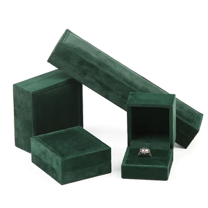 Scatola di Gioielli WEIMEI di Lusso per Anelli di Fidanzamento, Collane e Bracciali, Confezione Regalo Personalizzabile in Velluto <span class=keywords><strong>Blu</strong></span> - Product Image 5