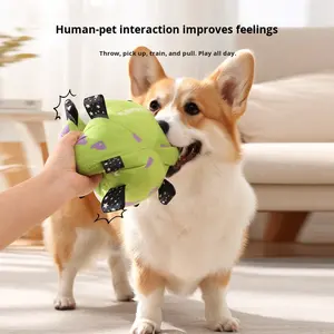 Giocattolo da calcio In peluche di cotone ecologico con campana incorporata 45cm frutti di mare e sapore di pesce per allenamento Agility del cucciolo-all'ingrosso - Product Image 2