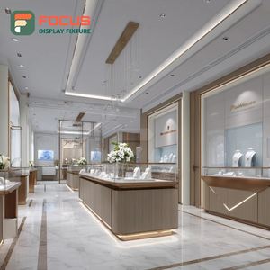 Vitrine de présentation de bijoux de créateurs sur mesure, finition stratifiée, vitrine en verre pour magasin de marque - Product Image 3