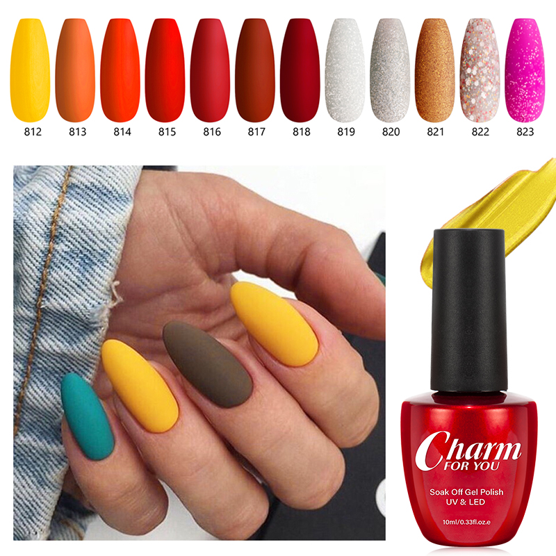 23 Colors Soak-Off UV Gel Nail Polish 10ML DIY Friendly Color Gel