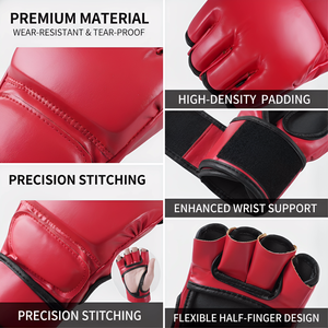 Guantes de Boxeo AceWarm de PU para Entrenamiento, Combate, Kickboxing, Saco de Boxeo, Muay Thai, Guantes de Boxeo de Cuero de Grano Completo - Product Image 4