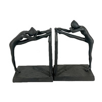 Ensemble d'entretoises en fonte, figurines de danseuses abstraites, robustes, pour la maison, le bureau et la décoration d'étagère