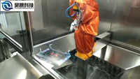 Oyuncak sprey boya makinesi ve Robot tarafından basit dokunmatik ekran programlama
