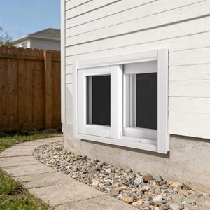 Finestra Scorrevole Moderna in Alluminio per Seminterrato con Apertura Orizzontale, Vetro Temperato e Zanzariera - Product Image 3