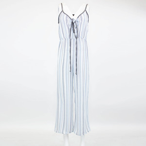 Tuta corta con laccetti frontali - Blu - Product Image 2