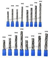 Fraise à compression Warrior's Bit en carbure de tungstène, 3 cannelures, à vitesse élevée, à cannelures variables, queue de 10 mm, pour bois dur, OEM