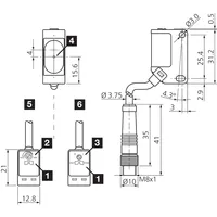 Kit de capteurs au design cubique 31,2x21x12,8 mm, boîtier OES31K20000N3-K-T3, barrières lumineuses et capteurs efficaces