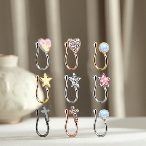 Fake <strong>Jewelry</strong> Nose Ring Stainless Steel Clip on Nose Stud Nose Cuff Non Piercing <strong>Fashion</strong> <strong>Body</strong> <strong>Jewelry</strong> - Product Image 6
