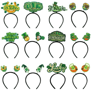 Serre-tête décoratif unisexe en feutre et plastique, motif trèfle amusant, pour le festival <span class=keywords><strong>irlandais</strong></span>, le carnaval et la fête de la Saint-Patrick - Product Image 1