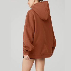 Felpe da <span class=keywords><strong>donna</strong></span> personalizzate felpe con cappuccio in poliestere di cotone di alta qualità con cappuccio ricamano Logo da <span class=keywords><strong>donna</strong></span> felpe con cappuccio oversize - Product Image 3