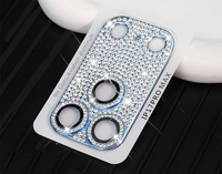 Protection d'objectif 3D Bling Diamant pour iPhone 17 Air, Film de Protection d'Objectif Brillant en Strass pour iPhone 17 Pro Max
