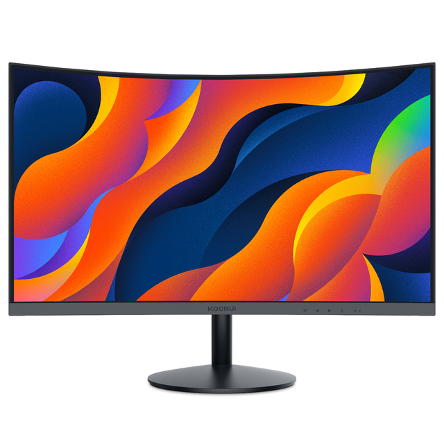 KOORUI 27 Inch Curved LCD Monitor with Anti-Blue Light Full HD 1920x1080 Resolution 75Hz Refresh Rate for Business Office Use