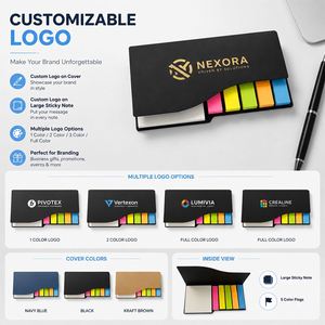 Bloc-notes de bureau rectangulaire personnalisé avec logo promotionnel, ensemble de blocs-notes adhésifs pour événements professionnels, cadeau - Product Image 3