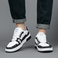 Vente directe usine – Chaussures montantes de luxe en cuir de vachette et maille, légères, tendance, rehaussantes, à lacets pour hommes
