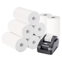 Papier thermique monocouche personnalisé 80x80mm pour caisse enregistreuse, haute qualité, marque DTF, modèle 9854, haute douceur, utilisation logistique, coloré