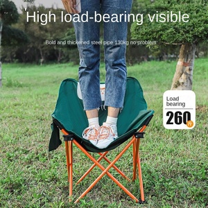 Lightweight Portable Outdoor <strong>Folding</strong> <strong>Chair</strong> for Beach Park Camping &amp; Sketch Art Moon Fishing Stool - Product Image 2