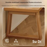 ZTS820 Bureau d'ordinateur à double étude simple Établi de jeu de bureau long avec un design moderne et un style en bois massif