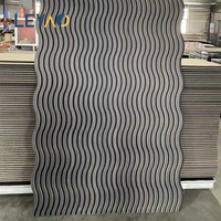 Vente chaude LEVAO Akupanel Lames en MDF noyer naturel Absorption acoustique murale Design 3D Modèle Design graphique Hôtel