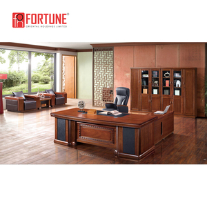 Trung Quốc Walnut điều hành bằng gỗ Bàn văn phòng thiết kế cho văn phòng sử dụng - Product Image 1