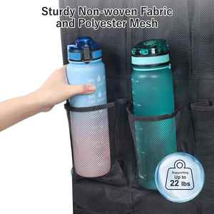 Heavy-Duty 24 Pockets Hanging <b>Shoe</b> Organizer, Non-woven Clear PVC Mesh with Metal <b>Hooks</b>, for Dorm & Bedroom Storage Bag - Product Image 2