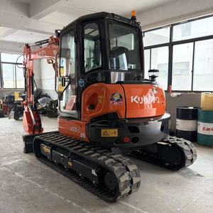 รถขุดขนาดเล็ก Kubota U55-5 น้ำหนัก 5.5 ตัน พร้อมบุ้งกี๋ขุด สีส้ม - Product Image 1
