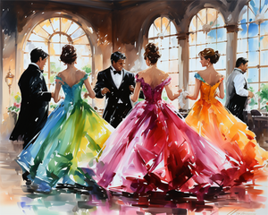 Orfon Dropshipping Schilderen op Nummer Kit - Levendige, vloeiende jurk danskunst voor thuisdecoratie DIY knutselwerk - Product Image 2