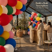 Décoration de fête sur le thème du mariage et des anniversaires, ballons en latex multicolores arc-en-ciel de forme ronde, fournisseur d'articles de décoration pour fêtes