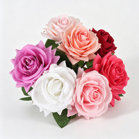Bouquet de roses artificielles haut de gamme, ultra-réalistes, hydratantes, faites à la main, longue durée, arrangement floral pour salon