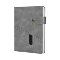 Carnet de notes A5 ligné en cuir, 100 feuilles de papier épais ligné, couverture rigide, coffret cadeau avec stylo, reliure thermique personnalisée