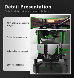 Sim Racing Rig Cockpit 3 Screen Arcade Games Full Motion Sim Cockpit 6 doof Racing Car Simulator chưa có đánh giá VR Star Space - Product Image 4